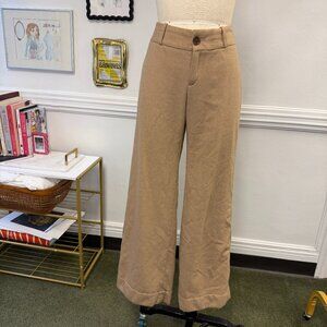 Banana Republic Wool Wide Leg Stretch Pants Size 8 Classy Preppy Office Trousers